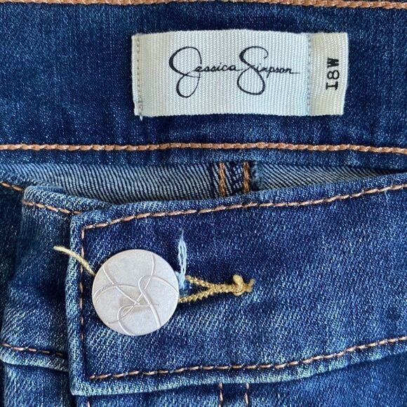 Jessica Simpson NWT Midrise Bootcut Jeans Ventura Blue Medium Wash 16W 18W XL - Picture 4 of 8